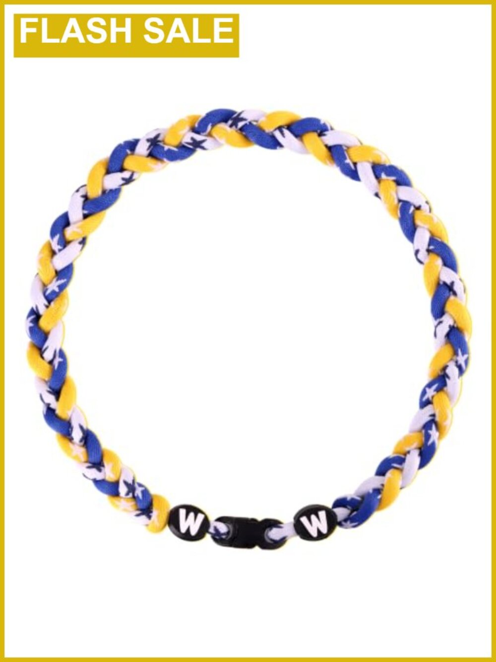 18 Inch Braided Baseball Necklace Plastic Buckle Clasp Modern Style